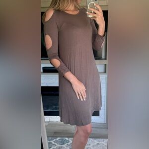 Simply Southern | Cold Shoulder/Cut Out Dark Olive Dress | Size S